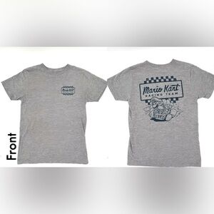 Mario Kart Racing Team Officially Licensed Nintendo Graphic Tee Gray Size Small